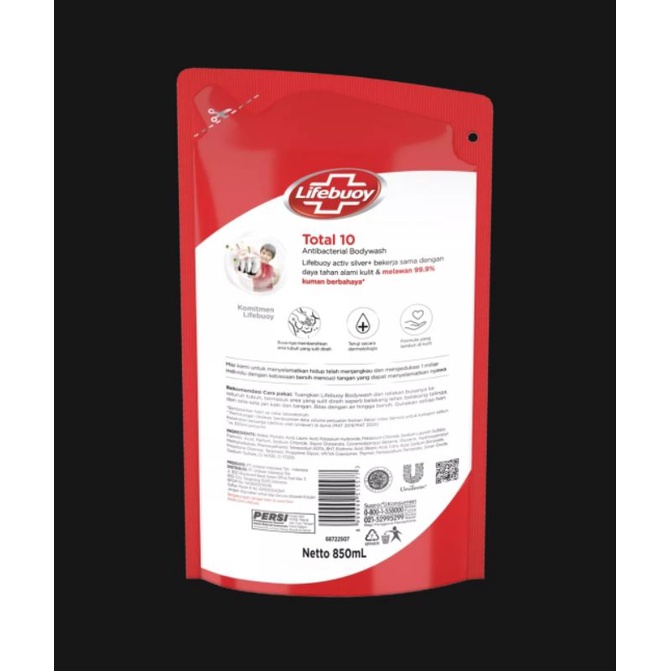 Lifebuoy Sabun Cair Total 10 Refill 825ML 825 ml