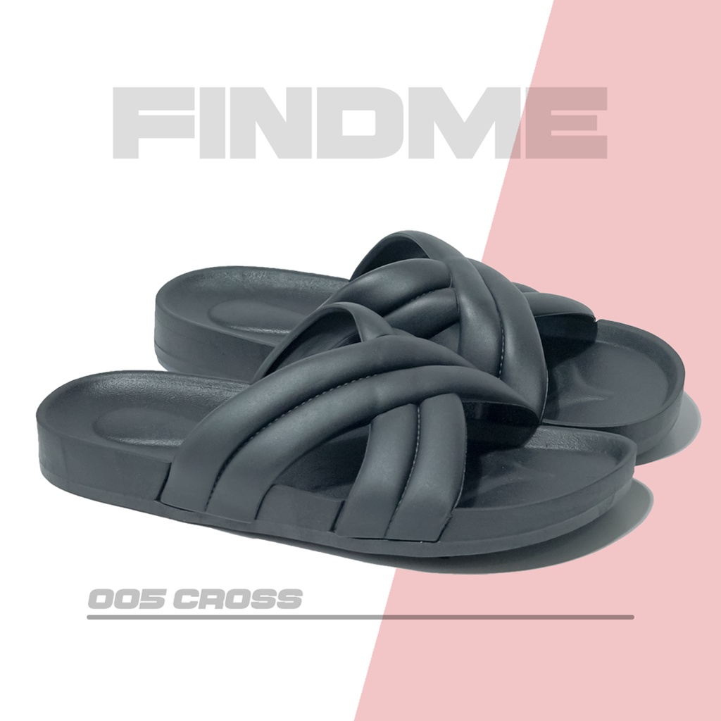 SANDAL WANITA PRAKTIS MODEL SILANG TRENDY NOW GAYA HARIAN BAHAN RUBBER IMPORT 005CROSS