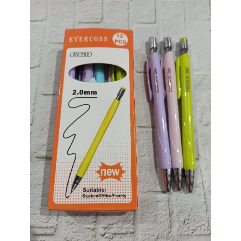 

PENSIL MEKANIK EVERCOSS EV-753 2.0 (12PC)