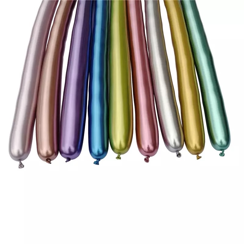 BALON PANJANG TWIST CHROME ISI 10pcs