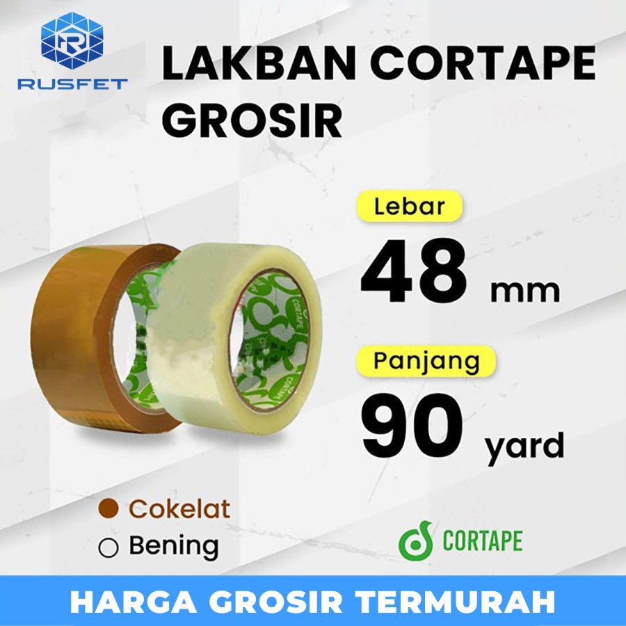 

Lakban Cortape Ukuran 48 mm x 90 yard Satuan Spek Daimaru