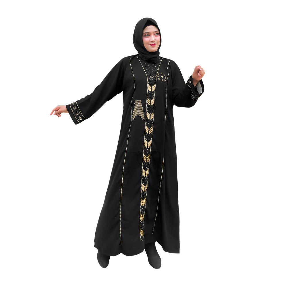 Salaf Boutique Of Abaya-Abaya Gamis Hitam Turkey Bahan Jetblack-dress hitam muslim-abaya dubai-gamis abaya turkey-gamis hitam arab 54