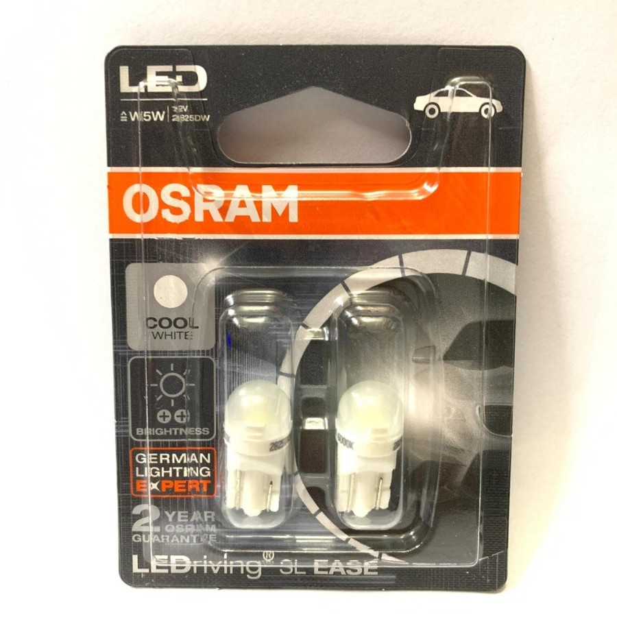 Lampu Kecil Senja Kota LED T10 Osram Genuine Putih 6000K W5W 2825DW 1W