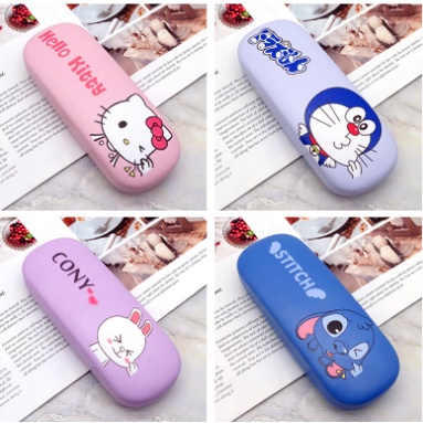 Box Kacamata / Tempat Kacamata Hard Case Motif Karakter Lucu Random