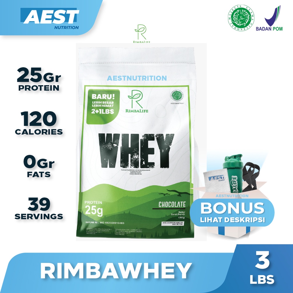 Rimbalife Rimba Whey Rimbawhey Susu Protein Halal BPOM 3lbs