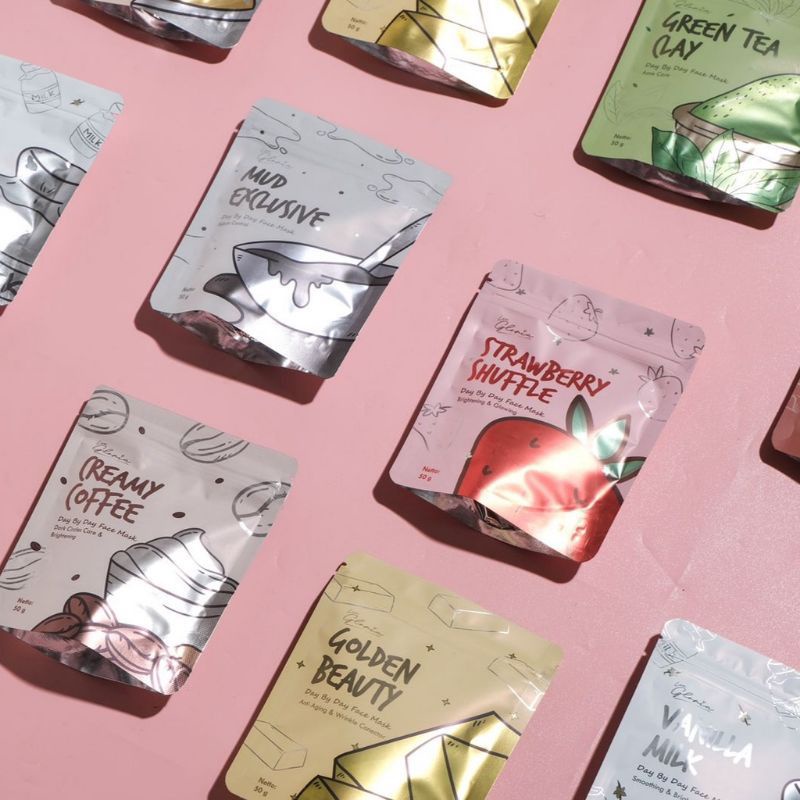 KEMASAN BARU MASKER WAJAH ORGANIK BY LEA GLORIA 50GR ORGANIC MASK 50 GR GRAM