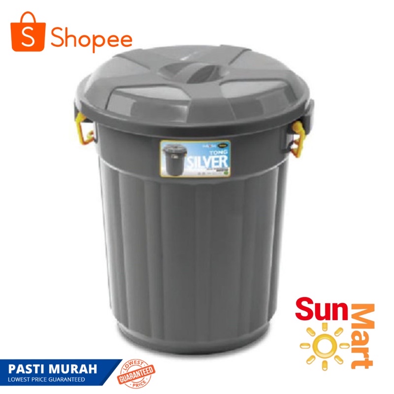 TONG SAMPAH 120 Liter Tutup SILVER EMBER PLASTIK 120 L TAIWAN ABU