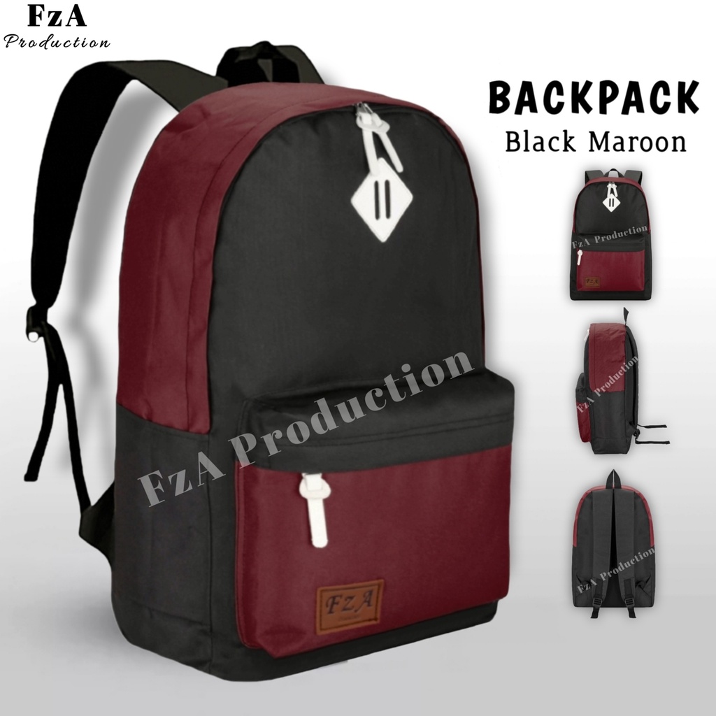 FzA Official - Tas Ransel Punggung Distro Casual Pria Wanita / Tas Ransel Laptop Backpack Original - BMQS