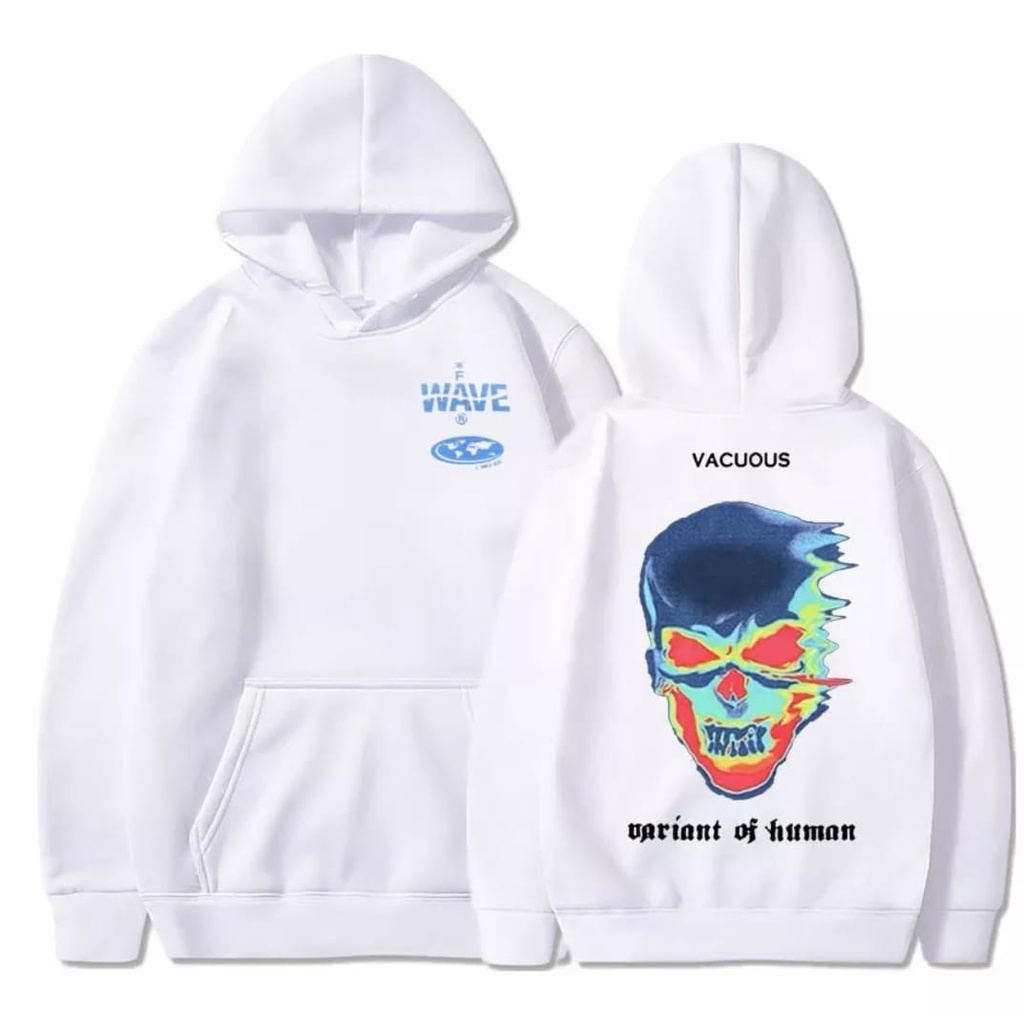 WAFE Switer Hoodie Cream Pria Distro Keren VACUOUS / Jaket Hodie Jumper Warna Crem Motif Fullprint Sweater Fullsablon Hudie Cowok Distro Krem Sweatshirt