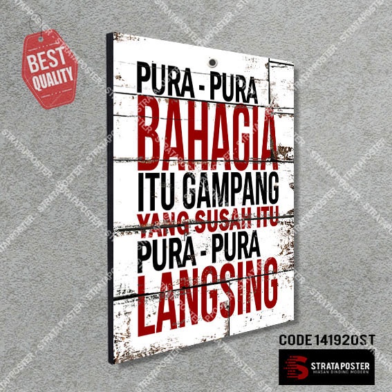 Poster motivasi dinding Hiasan kata kata dinding Dekorasi ruangan Wall decor