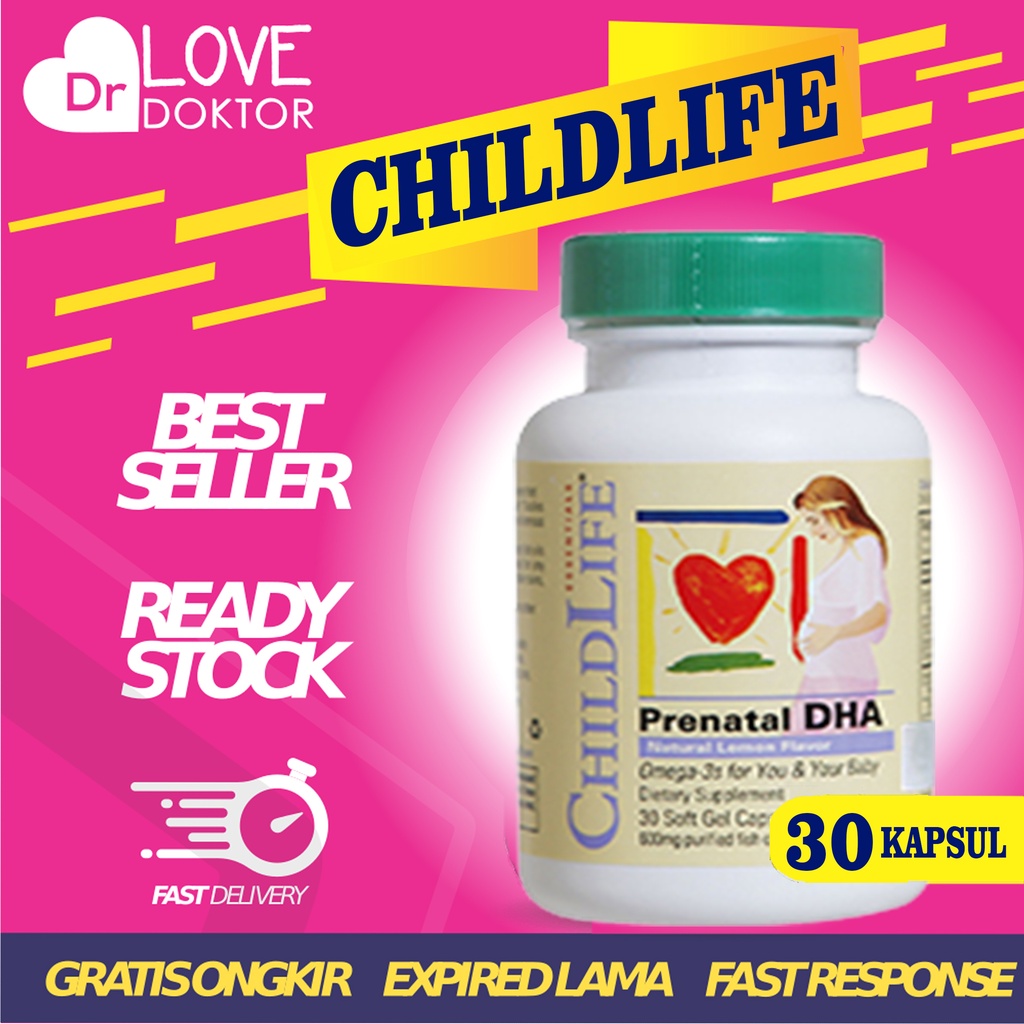 Jual CHILDLIFE PRENATAL DHA EPA OMEGA 3 NUTRISI KEHAMILAN IBU HAMIL