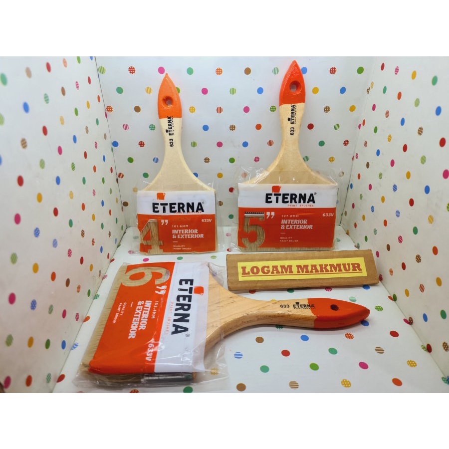 1 PC - KUAS CAT TEMBOK / KAYU / BESI MERK ETERNA 633 ORIGINAL (UKURAN BESAR)