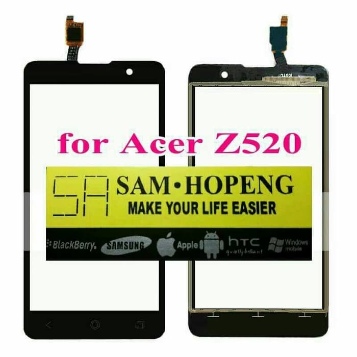 Touchscreen / Kaca Lcd Acer Liquid Z520 Original