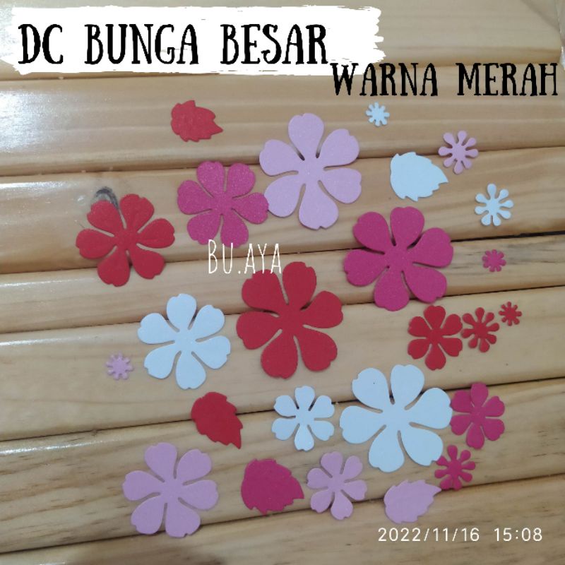 Die Cut Bunga Besar Isi 20 daun 5pcs
