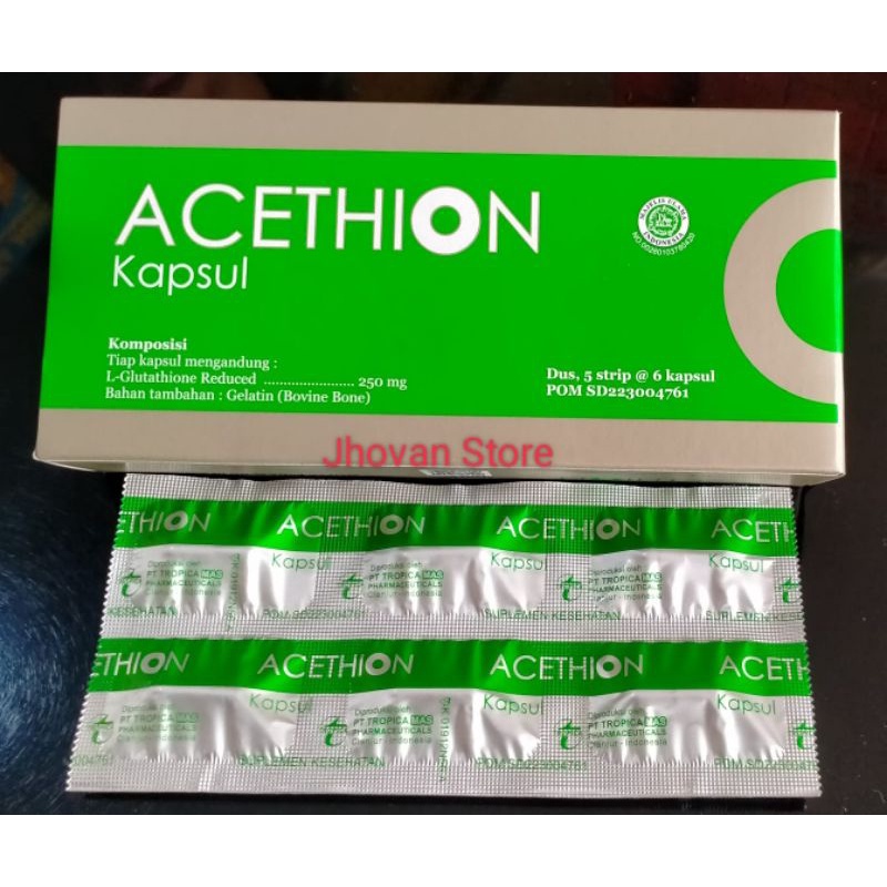 ACETHION 6 kapsul ~ Membantu memelihara kesehatan & mencerahkan  kulit.