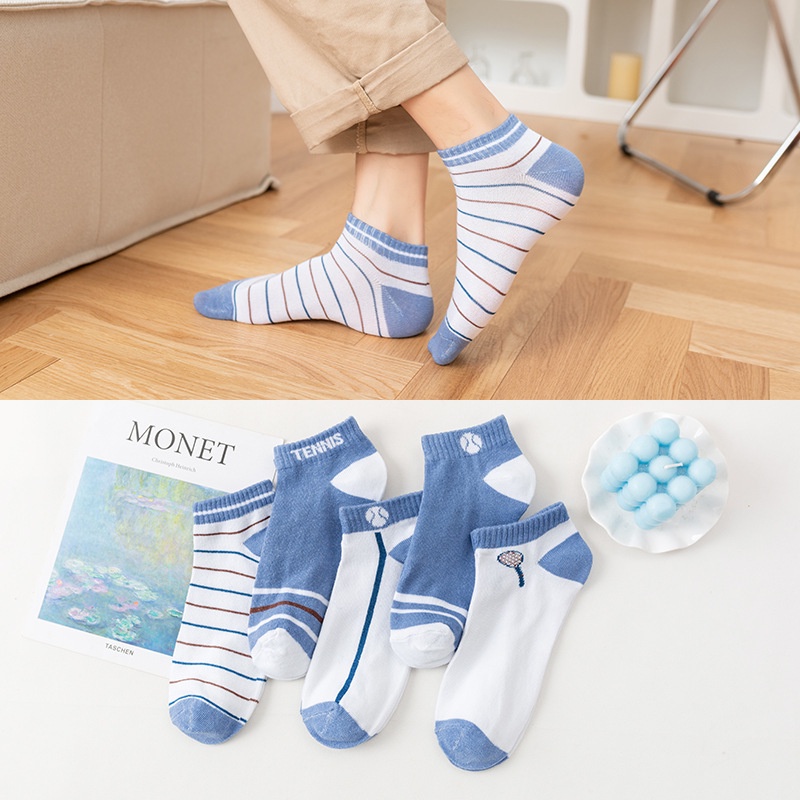 WJ1486 Kaos Kaki Tennis Pendek Semata Kaki Ankle Sock Unisex