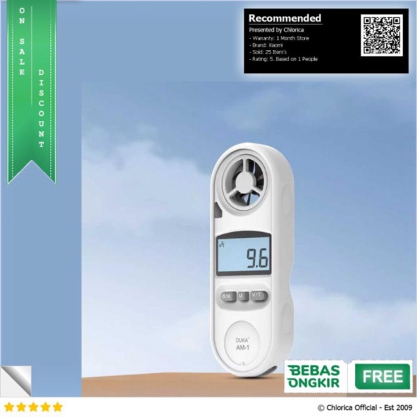 

Dijual DUKA Alat Ukur Kecepatan Angin Digital Anemometer Wind Speed - AM-1 - Putih Etc Limited