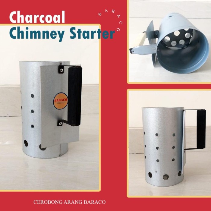 

BARACO CHARCOAL CHIMNEY STARTER CEROBONG ARANG ALAT BBQ GRILL