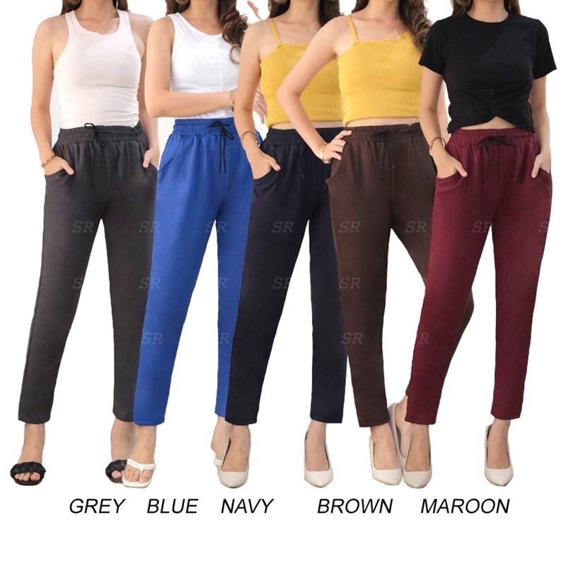 Celana Panjang Wanita Polos Import Stretch Premium