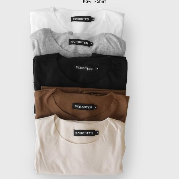 Raw T-Shirt (Kaos Polos Unfinished) By SCHOUTEN - White, XL