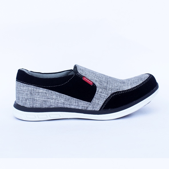 Sepatu Kasual Pria Slip On Formal Casual Terbaru KG 01 ABU