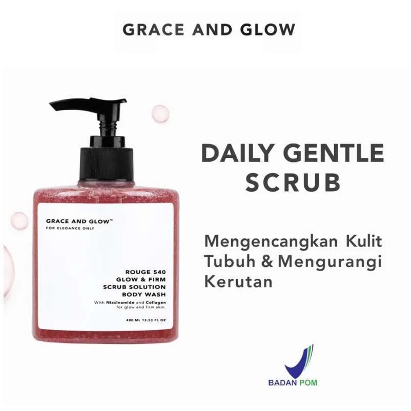 Grace And Glow Rouge 540 Gentle Body Wash-Untuk Mengencangkan Kulit Tubuh-400ml