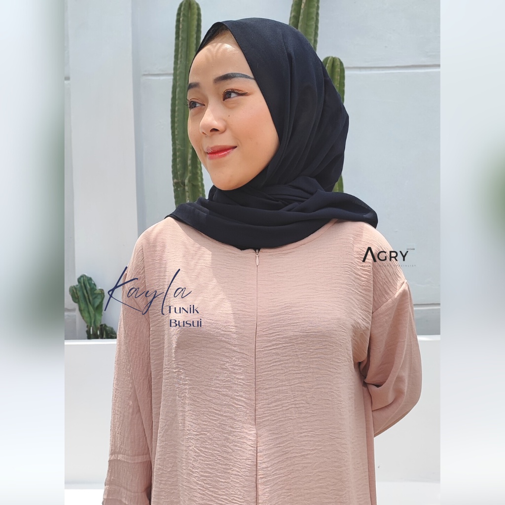 ᴀɢʀʏ Kayla Tunik | Long Tunik Crinkle Airflow