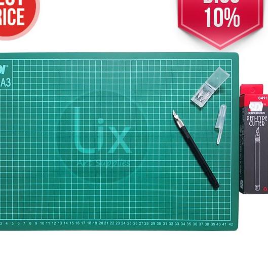 

⇕ Paket Cutting Mat A3 + Pen Cutter ↶
