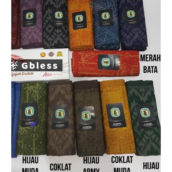 Sarung Gajah Duduk Asia Kembang Murah - hijau muda