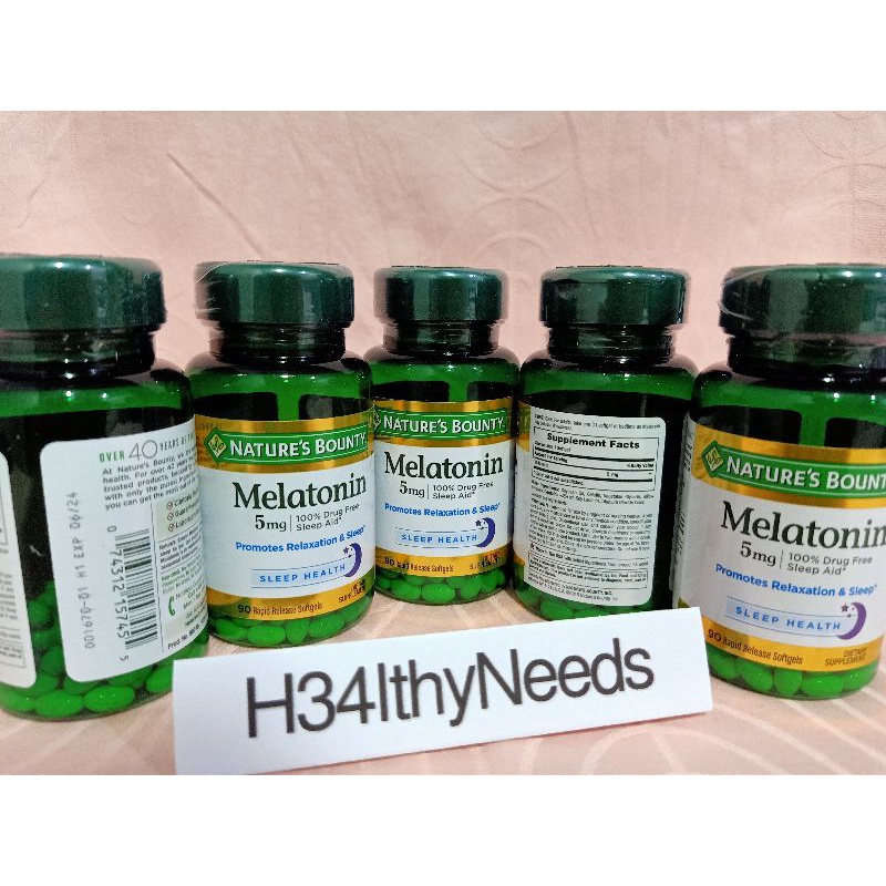 Nature's Bounty Melatonin 5 mg / Nature Bounty 5mg - 90 softgels