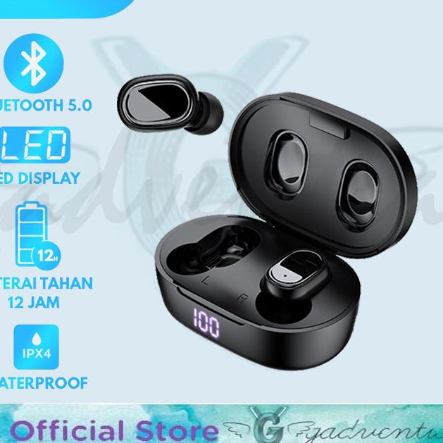 ACOME T1 AIRDOTS SMART TWS EARPHONE LED DISPLAY HEADSET BLUETOOTH 5.0 - BLACK