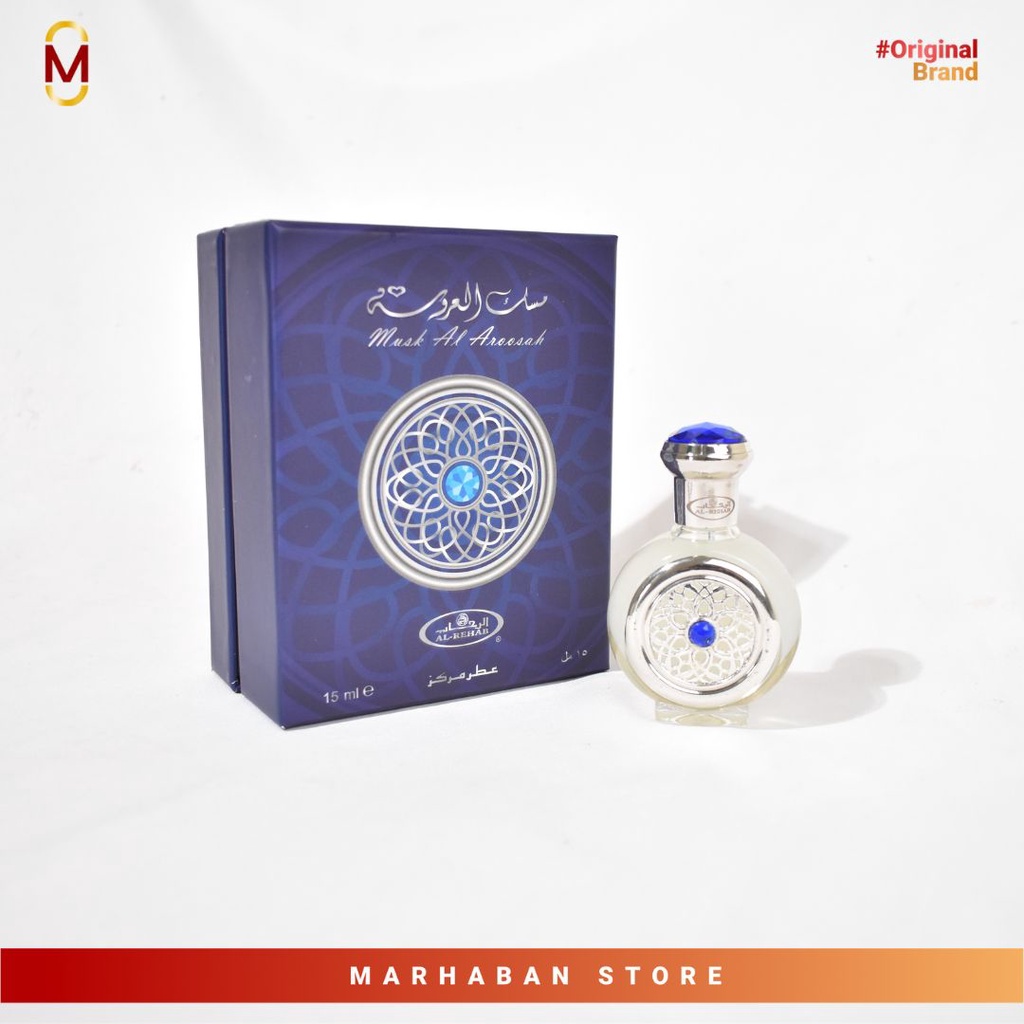 Parfum Al Rehab Musk Al Aroosah 15 ML non alcohoL | Parfum Import Saudi Al rehab Original