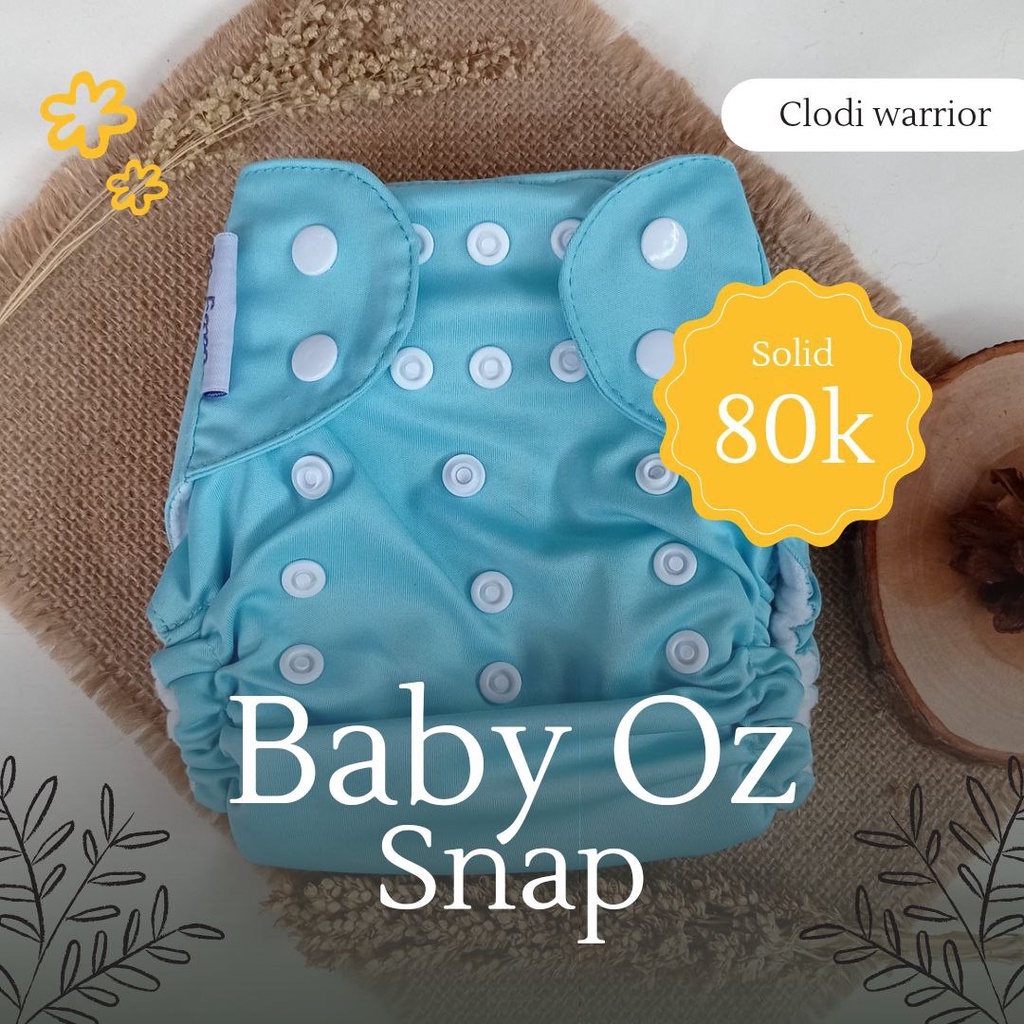 Baby oz Clodi All size Snap Kancing Popok Kain Bayi Cuci Ulang Fitur Cegah Bocor Inner Gusset