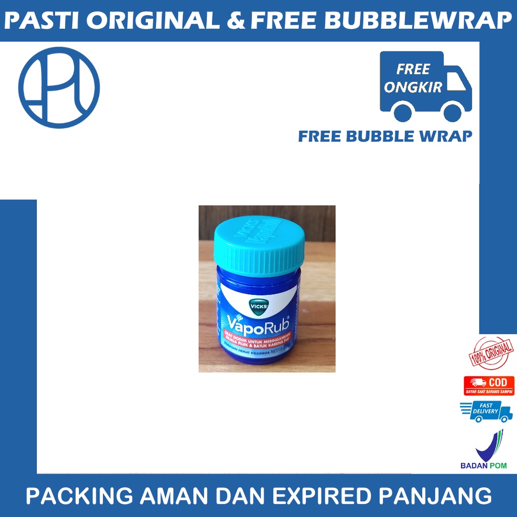 VICKS VAPORUB 25GR BALSEM HANGAT PANAS FLU DEMAM BATUK SESAK NAFAS