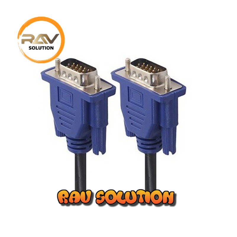 KABEL VGA 1.5M Terbagus Biru /VGA kable / vga to vga male  - RAV SOLUTION