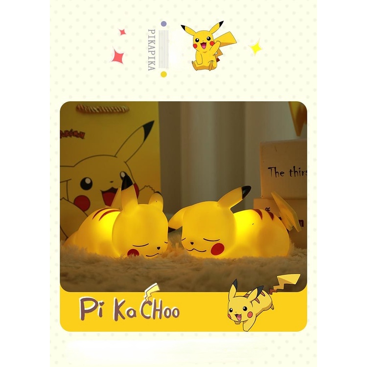 Lampu Malam LED Bentuk Pokemon Pikachu Untuk Dekorasi Kamar Tidur