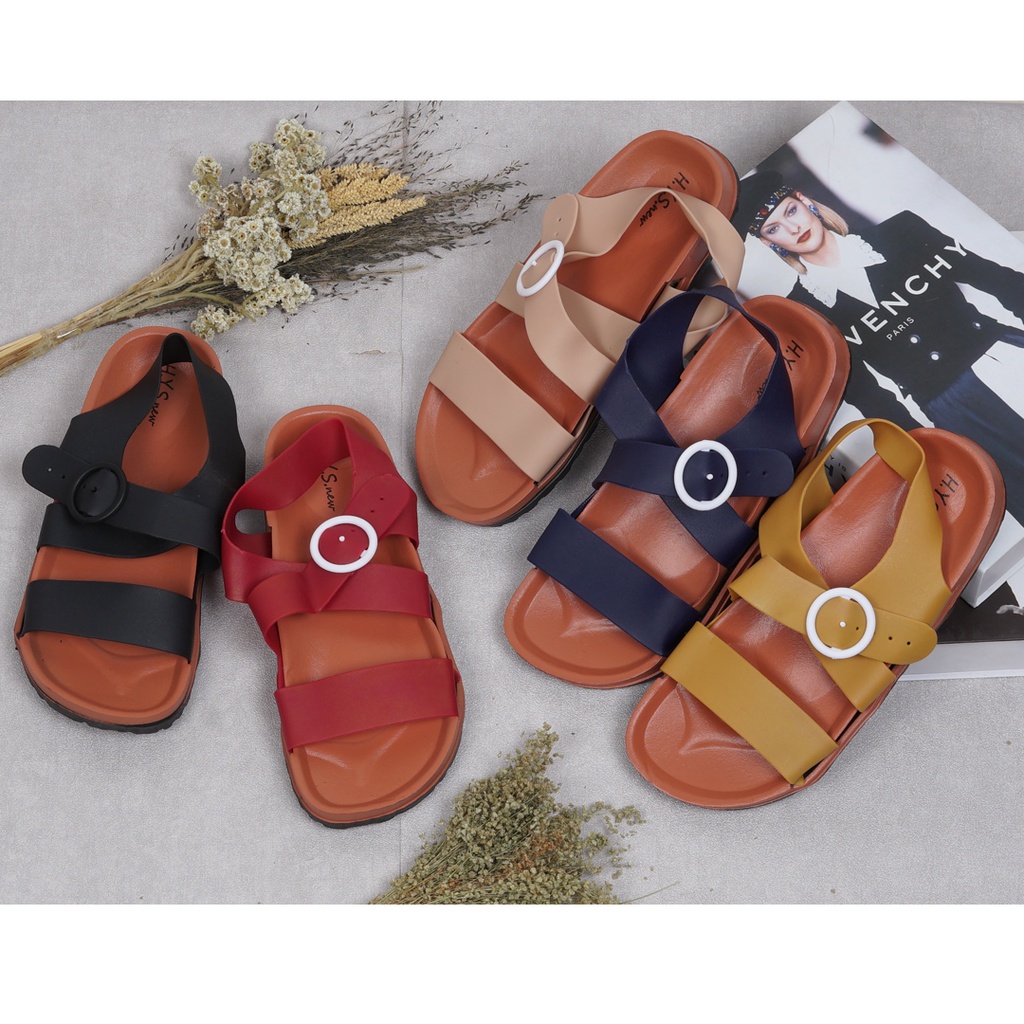 Sandal Slop Wanita Osaka - Sandal Jelly Tali Belakang