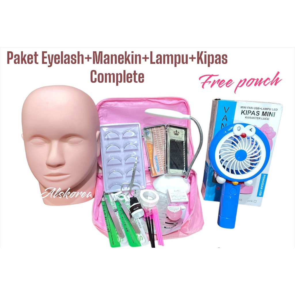 Paket komplit Eyelash+Manekin+ Lampu+ Kipas Complete ( rekomendasi) best seller