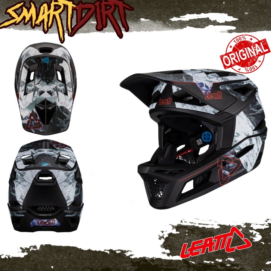 HELM SEPEDA LEATT 4.0 ALPINE HELM MTB DOWNHILL LEATT GRAVITY 4.0 ORI