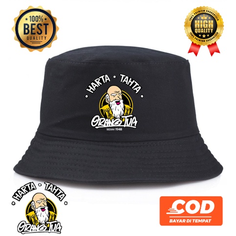 Topi bucket hat Hatra tahta Orang tua premium termurah bucket hat ithinkclothing