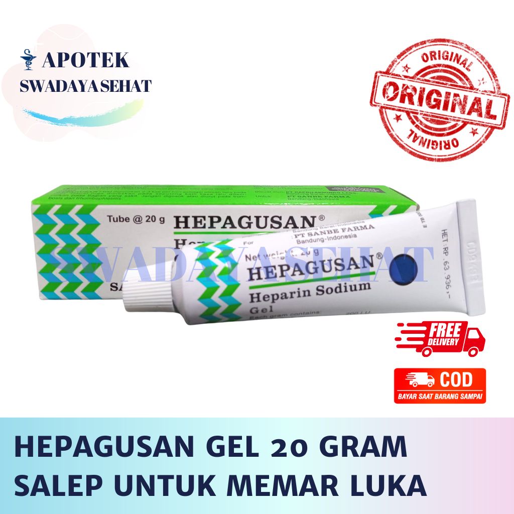 HEPAGUSAN Gel 20 Gram Heparin Salep untuk Luka Memar