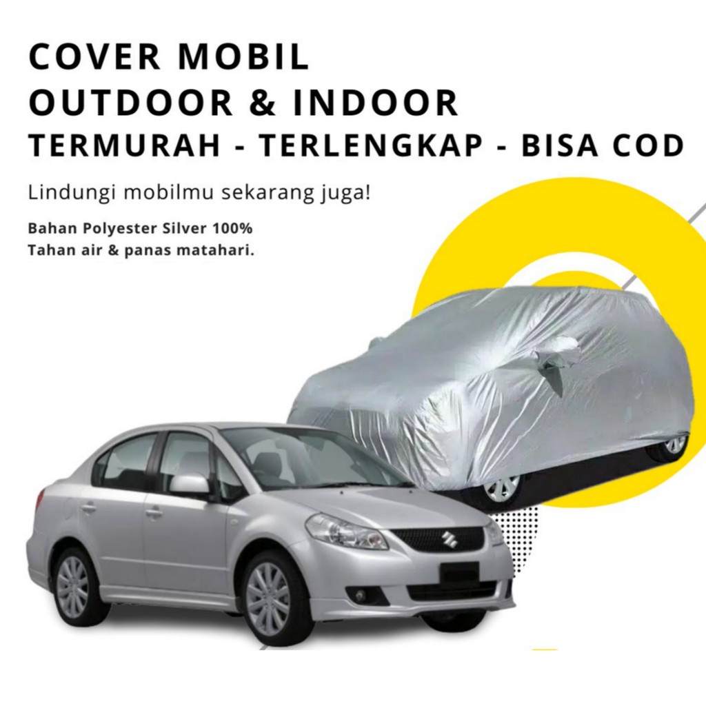 Cover mobil / Sarung mobil Silver for Brio