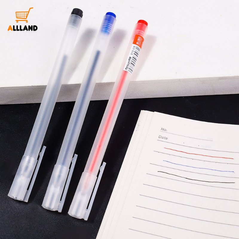 1pc Pulpen Tinta Hitam 0.5mm Bahan Plastik Transparan Anti slip Untuk Kantor