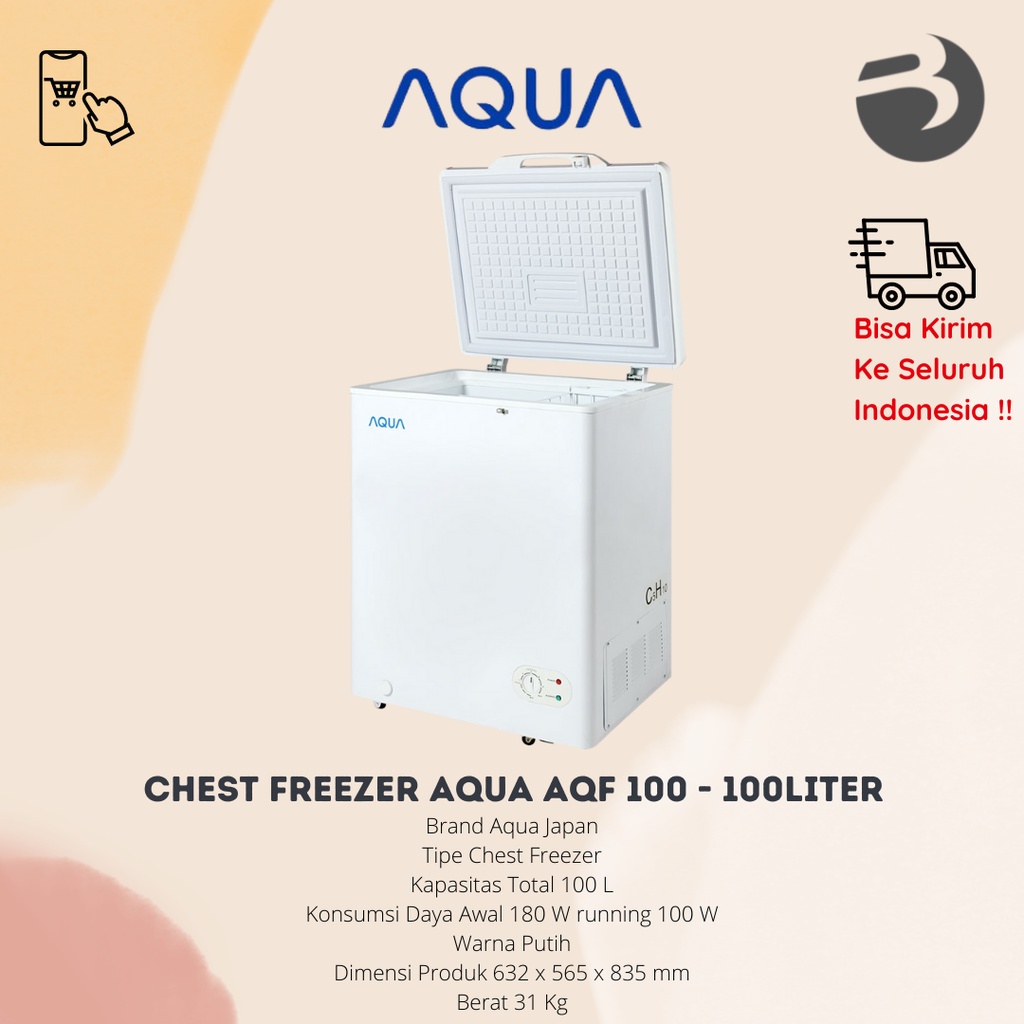 CHEST FREEZER AQUA AQF 100 / AQF 120  - 100Liter