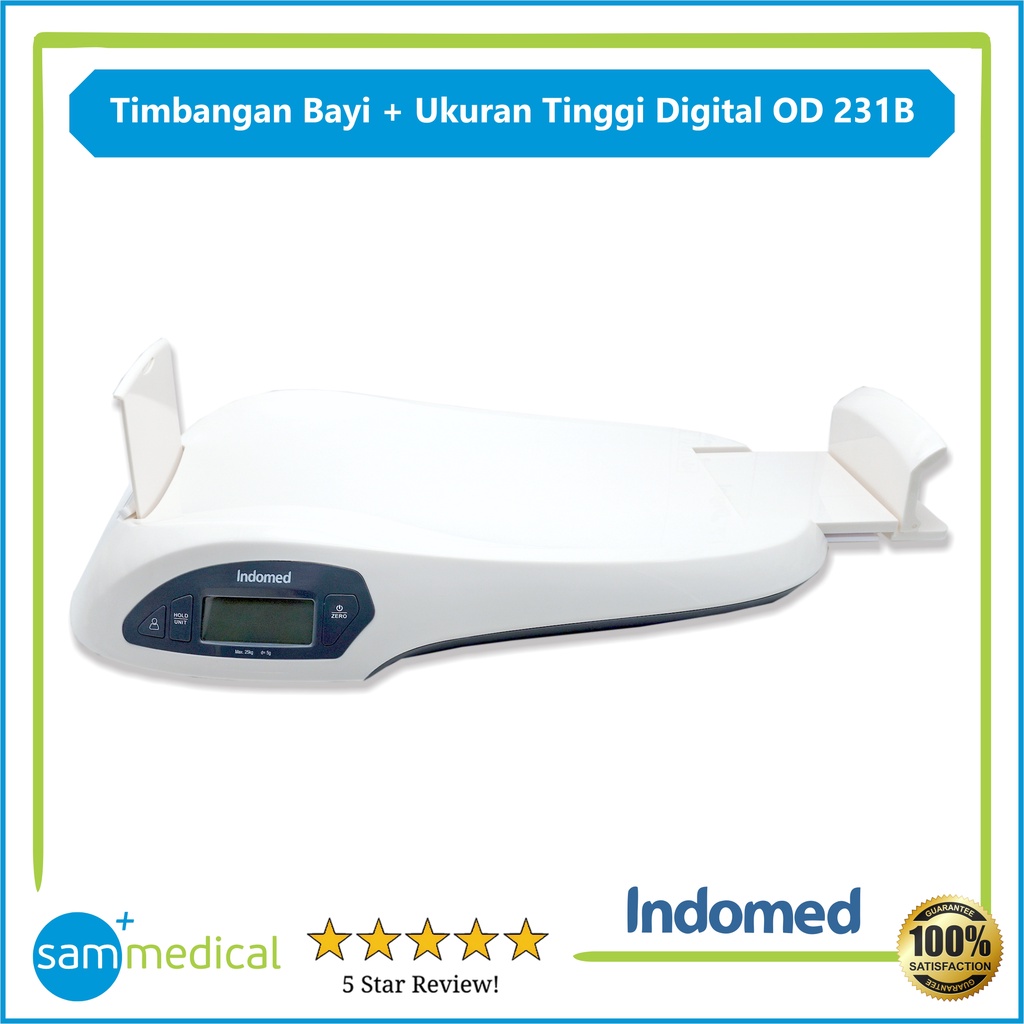 Jual INDOMED Timbangan Bayi + Ukuran Tinggi Digital OD 231B | Shopee ...