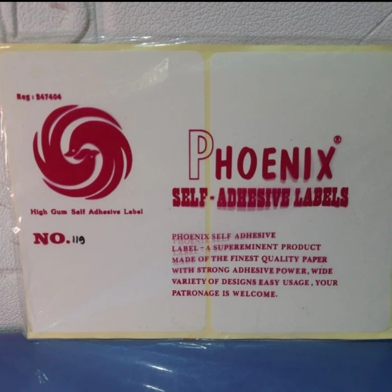 

Sticker Label / Label Sticker No. 119 Phoenix (102 x 152 mm)