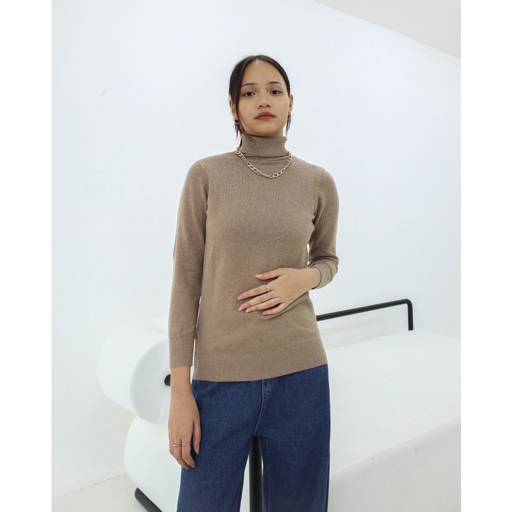 KAIAHATI - Bia High Neck Soft Knit Sweater All Colours