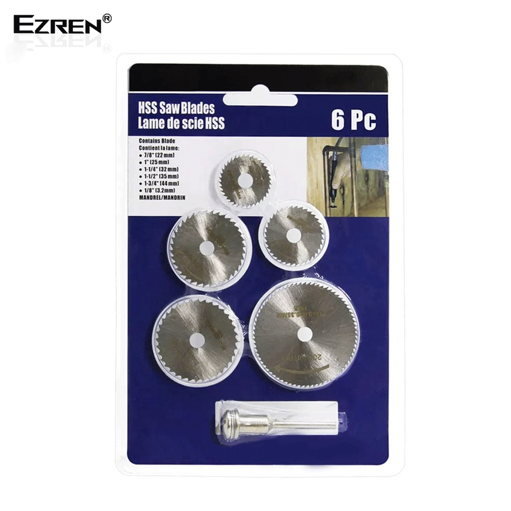 Ezren EZ-0246 6Pcs Mata Gergaji Mini Gerinda Potong Circular Saw Blade