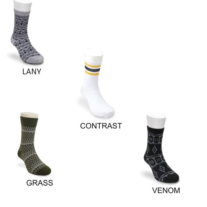 Paket crew socks 5 pasang