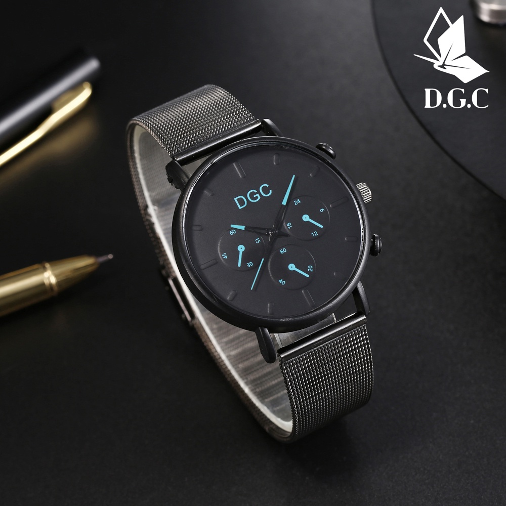 DGC Jam Tangan Pria Rantai Stainless Steel Jam Tangan Pria Ikat Pinggang Jam Tangan Fashion Analog Grosir Model Terbaru G58